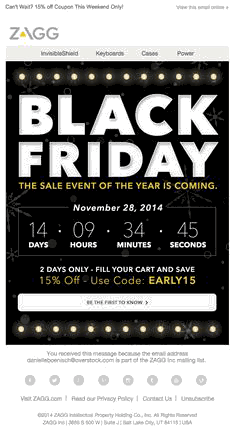 black friday email campaign