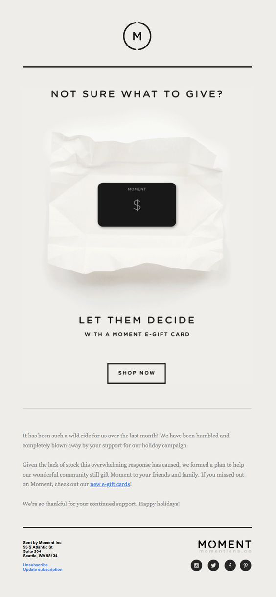 Holiday email marketing_Moment Holiday email marketing_Moment