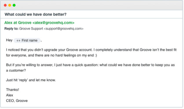 Groove email