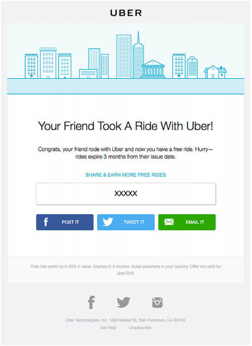 Uber email