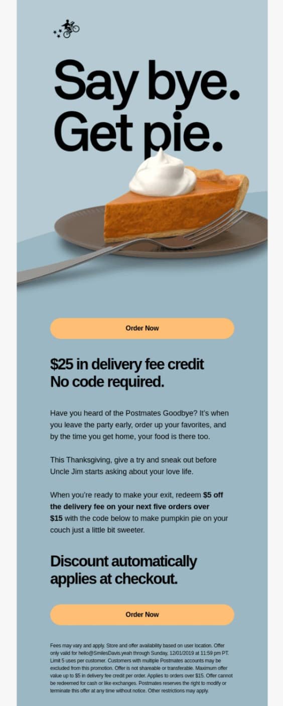 Postmate TG Email