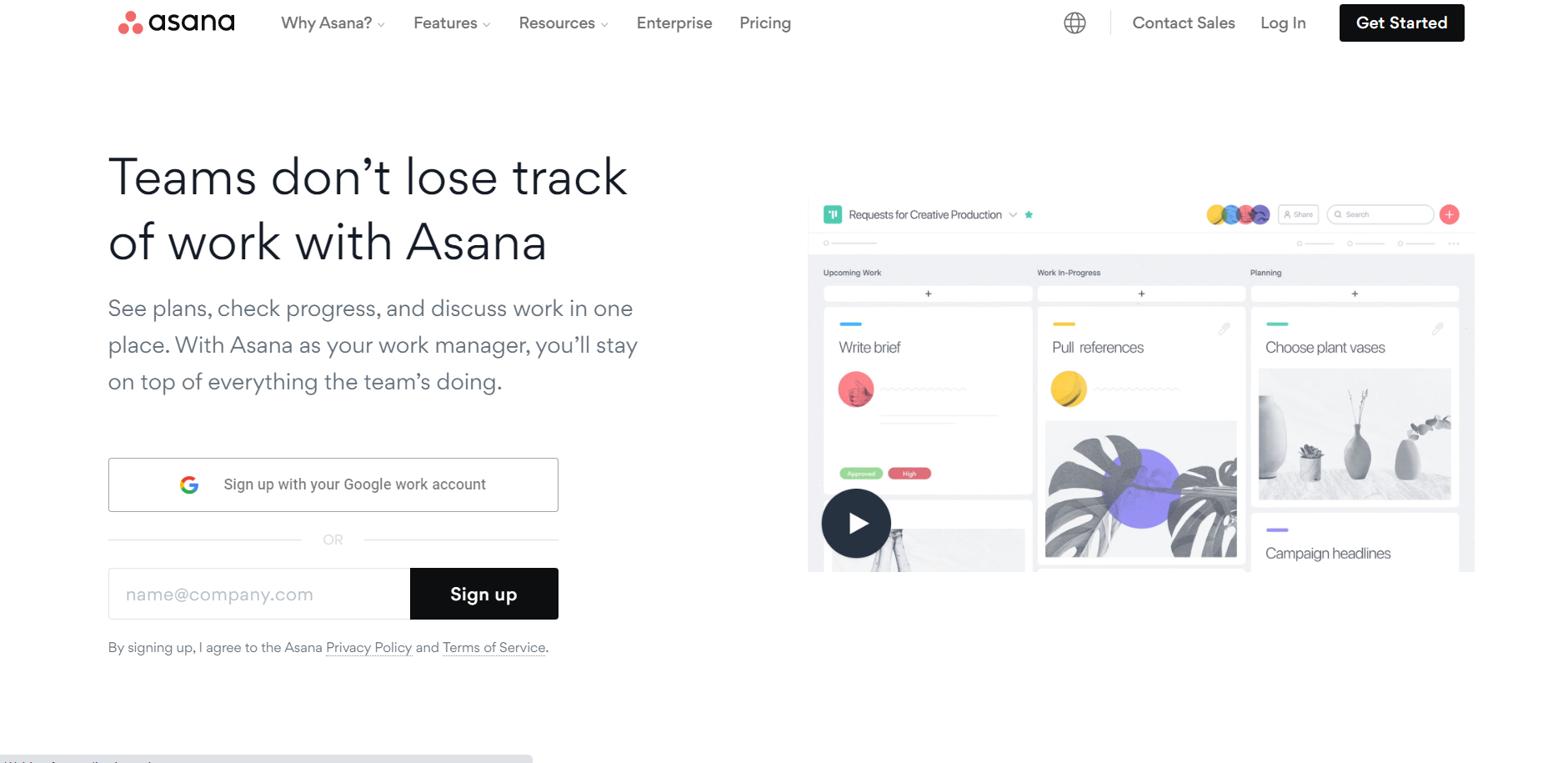 Asana email task management tool