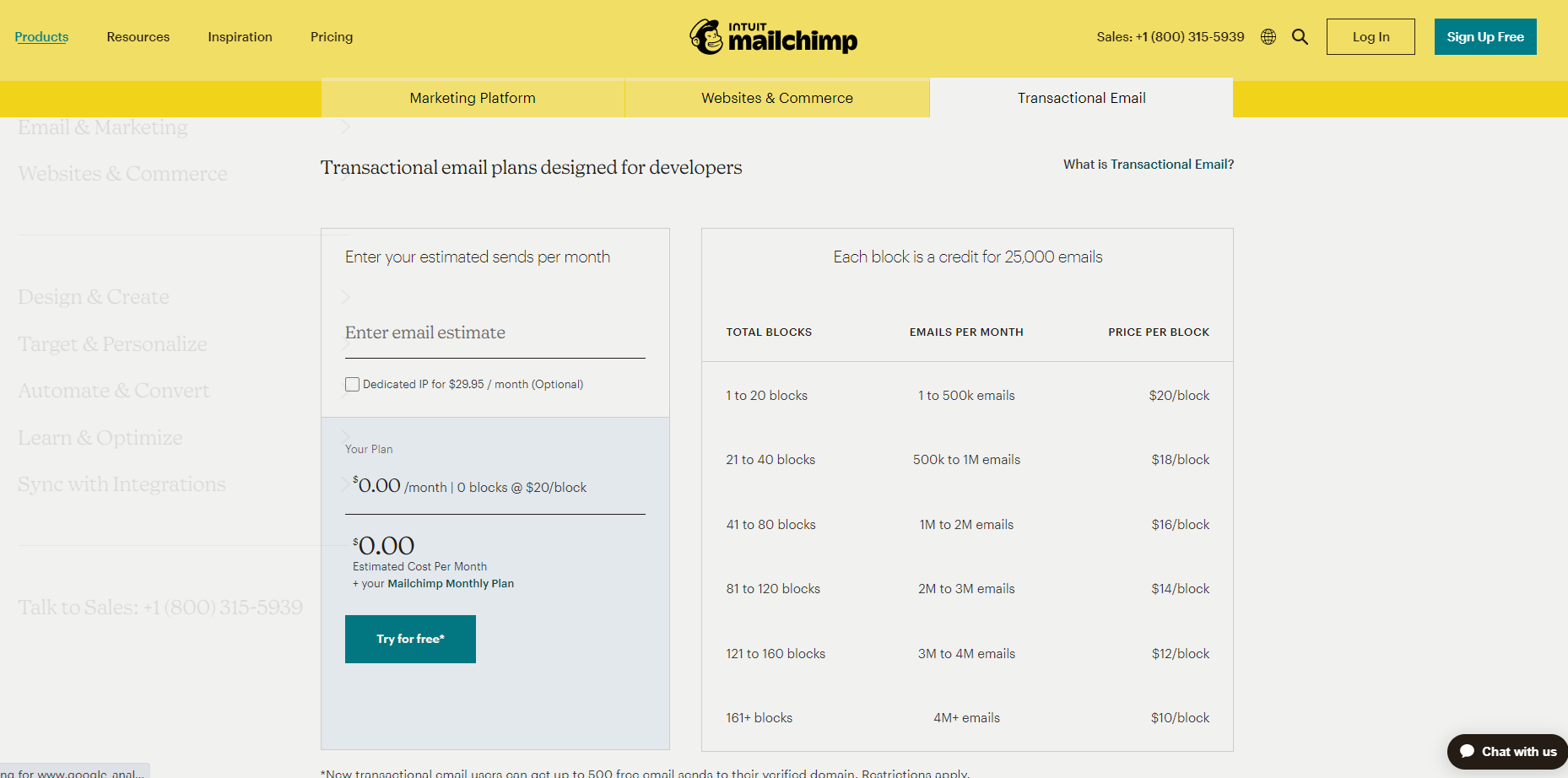 Mailchimp email marketing