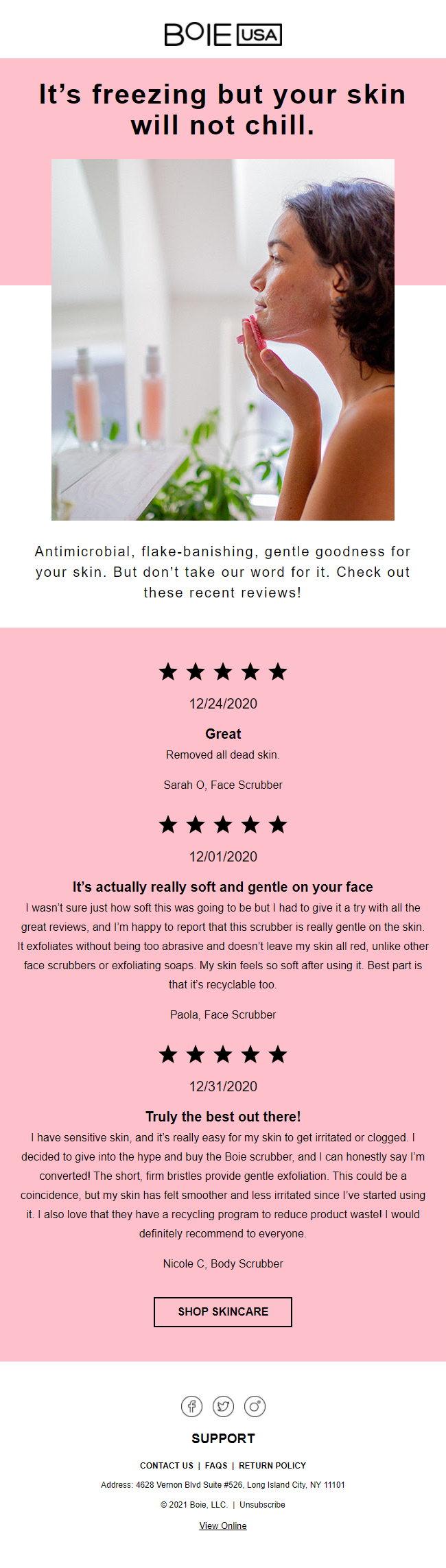 BOIE review email