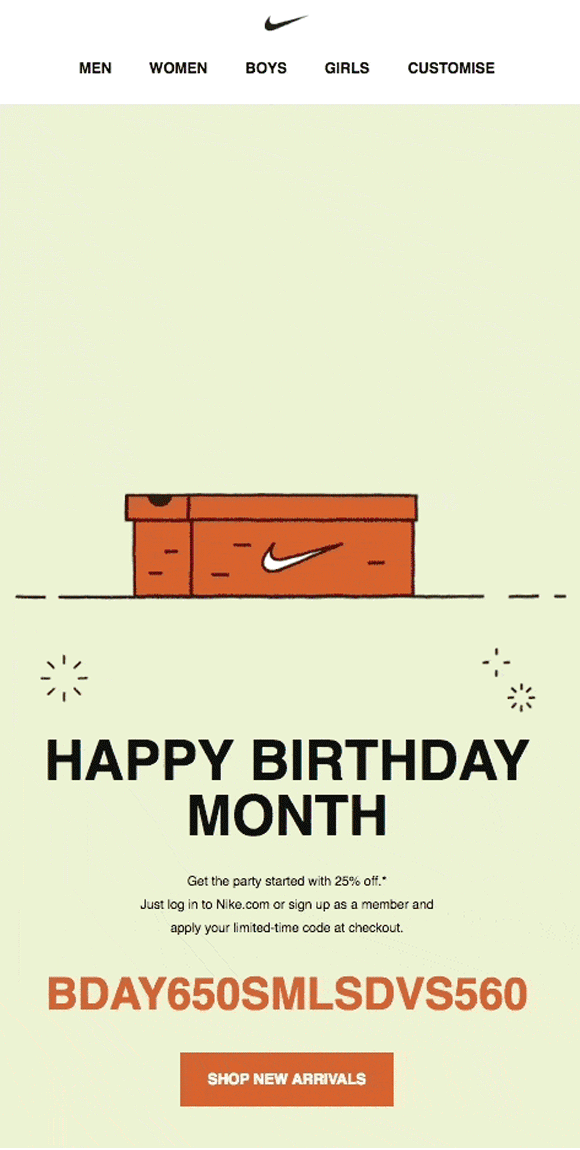 Birthday Win back emails