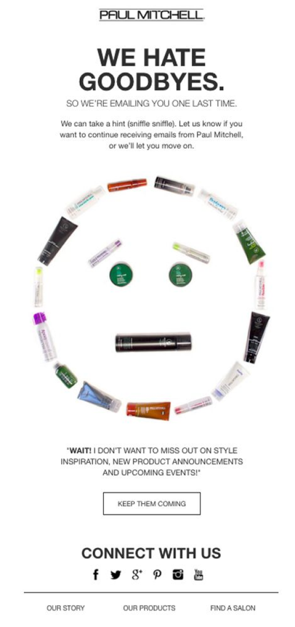 Eye-catching Design win back emailss