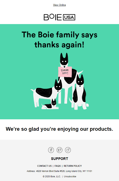 Boie thank you repeat