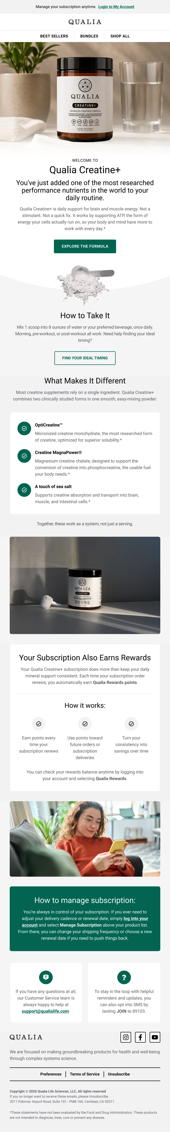 Creatine plus welcome email 1