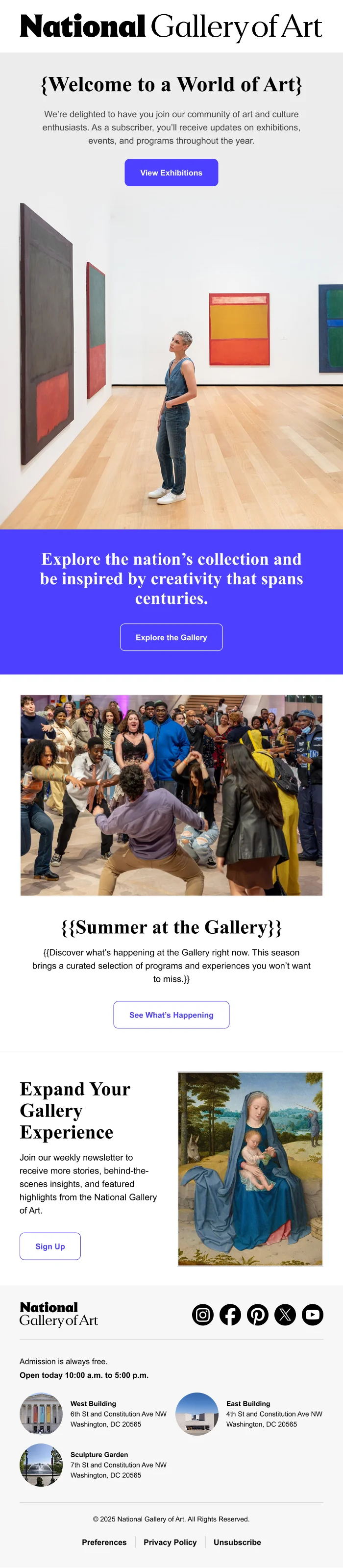 Welcome to the national gallery community