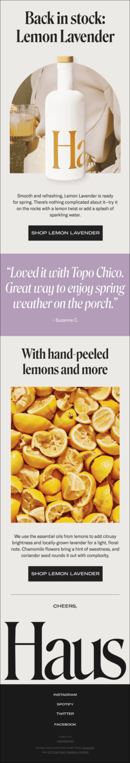 Stock Email Example 21 Back In Stock Email Examples & Tips to Drive Sales