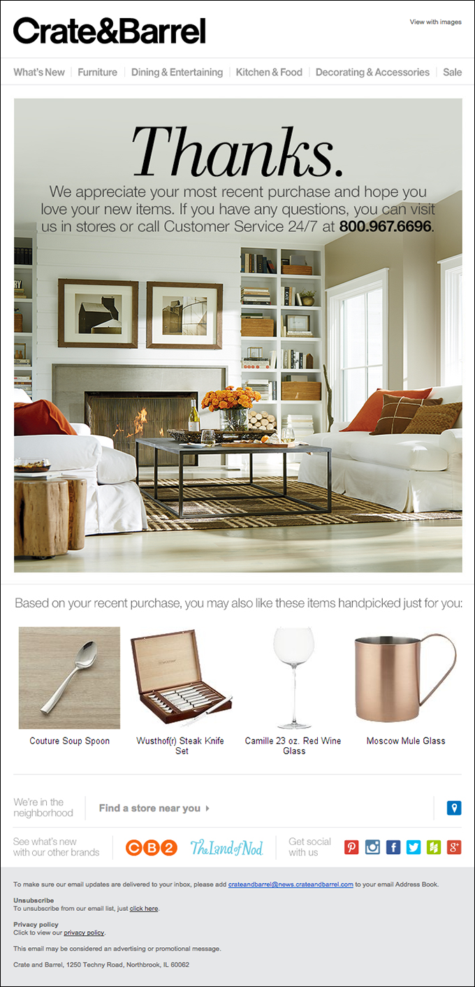 crate & barrel email