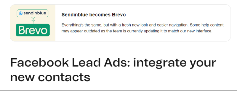 Facebook Lead Ads Integration example
