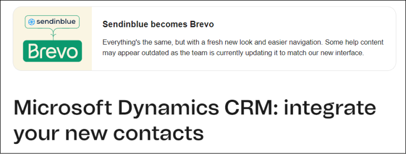 Microsoft Dynamics CRM example