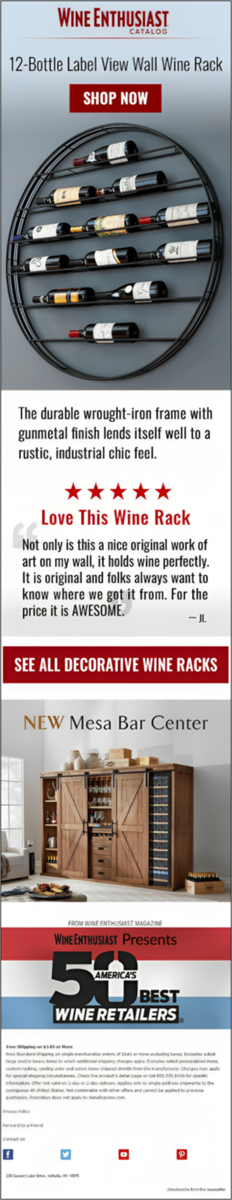 Wine Enthusiast email example