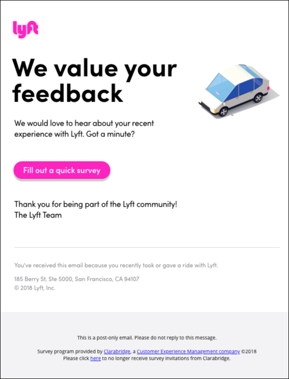 feedback & improvement emails