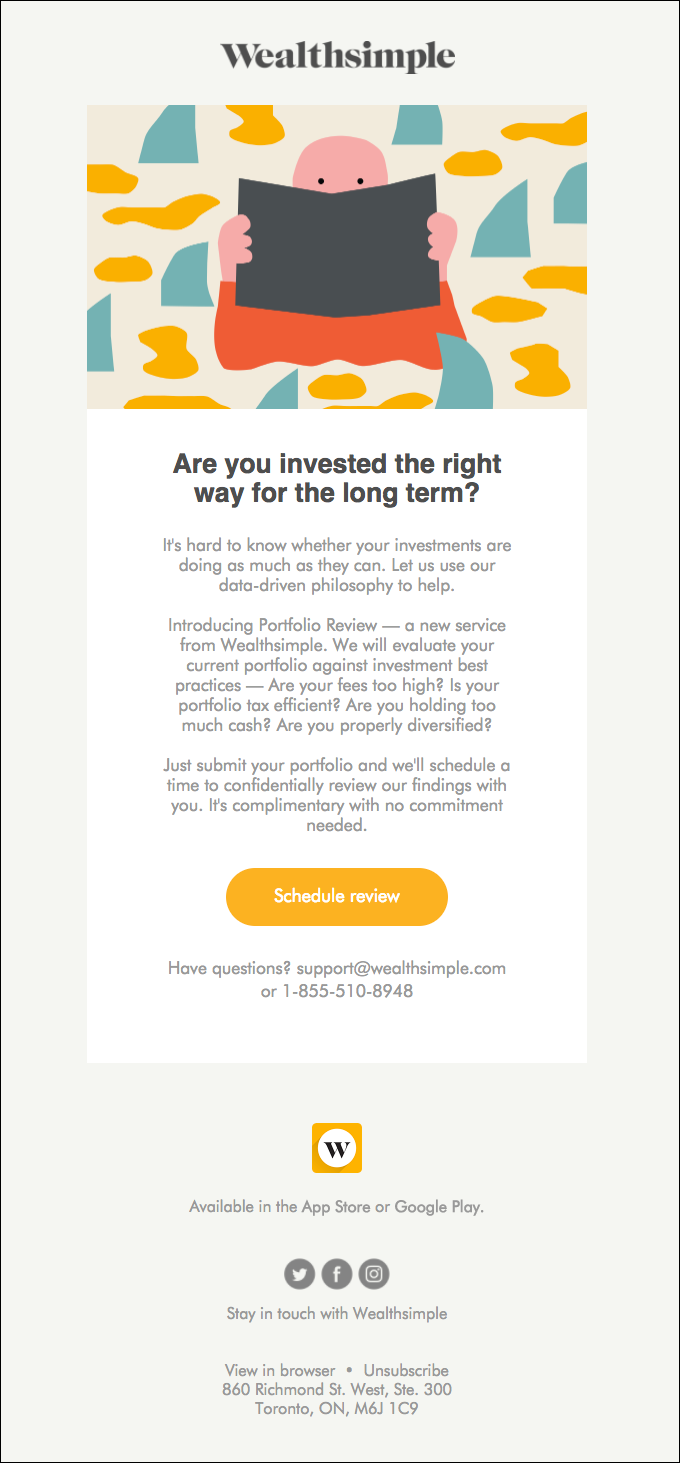 wealthsimple email example