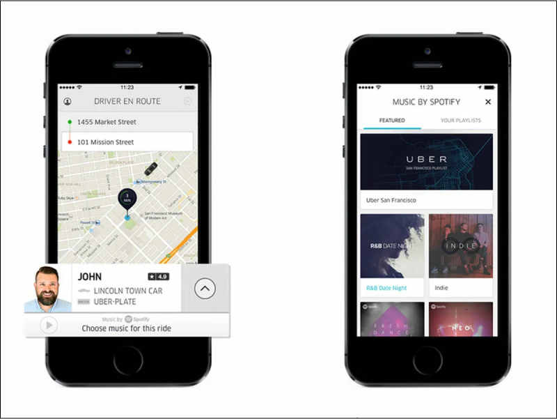 Spotify and Uber