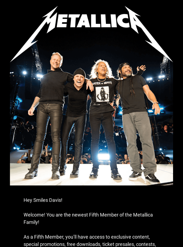 Metallica Celebrate The Newest Member 