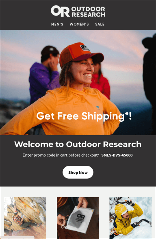 Outdoor Research Personalized Product Recommendations
