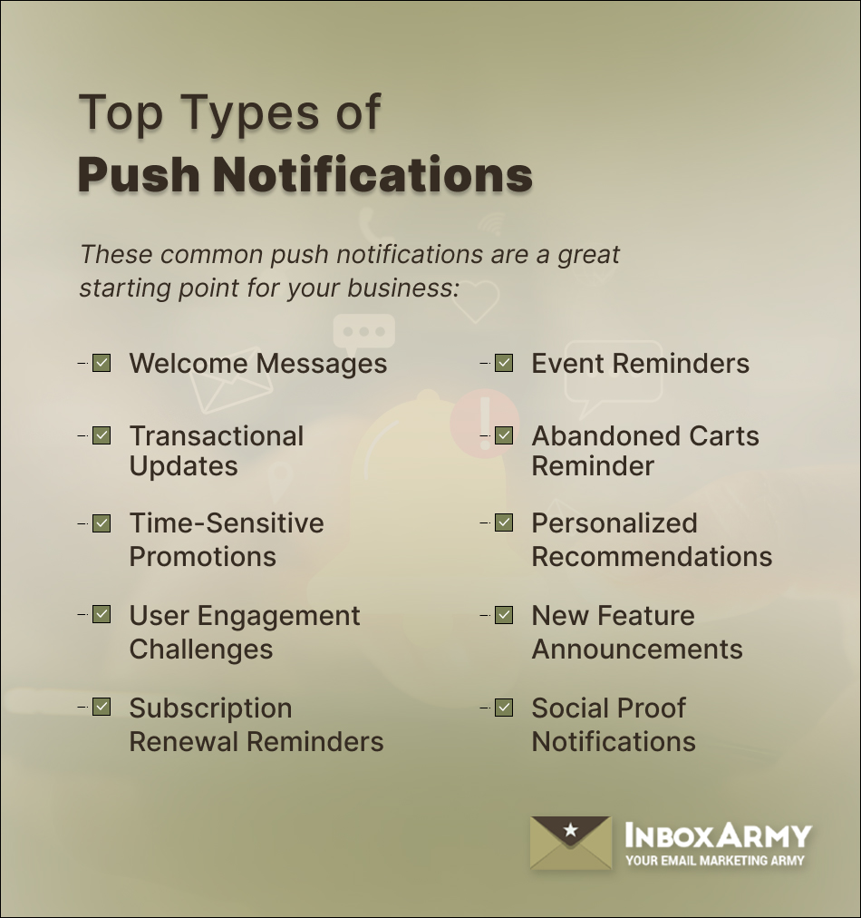 Top Types of Push Notifications