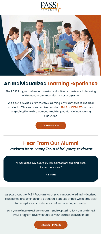 PASS Program Discover Learning Options