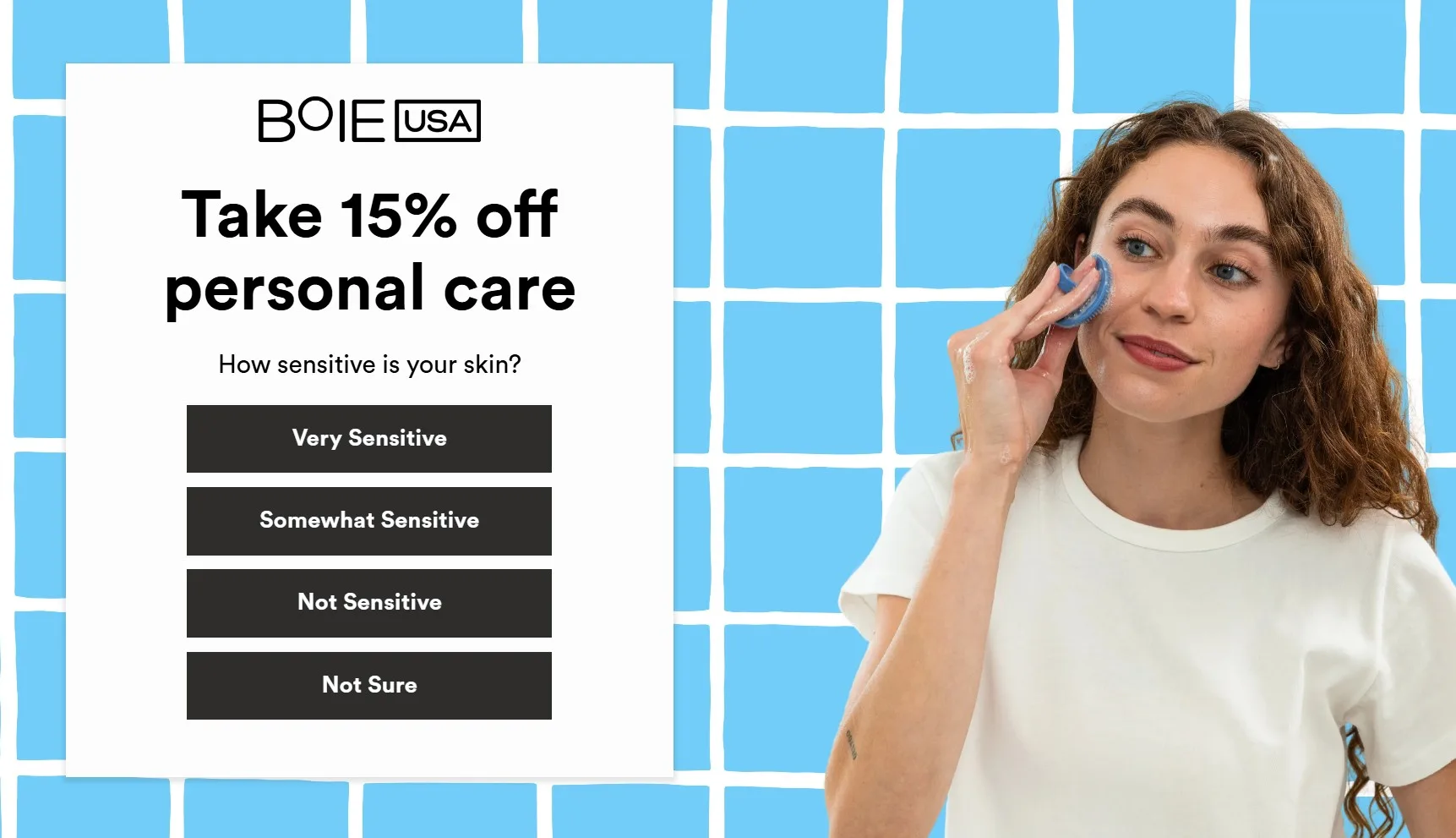 BOIE popup collecting customer data