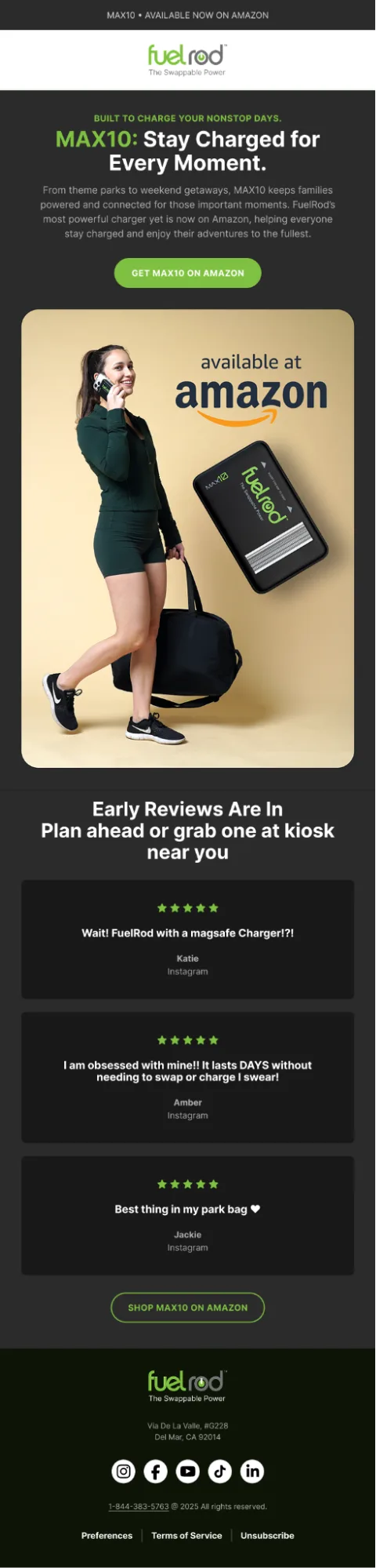 Fuelrod product launch email example