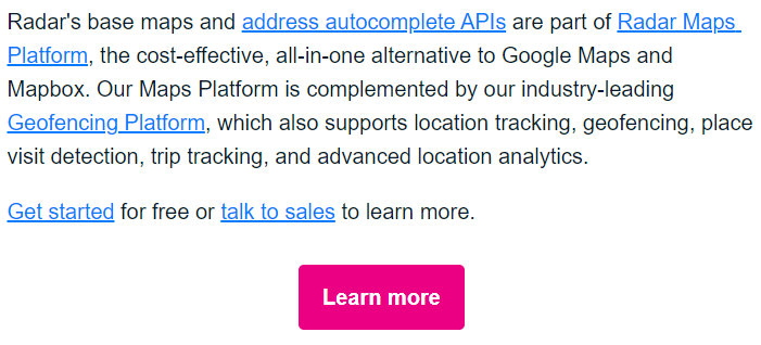 email from radar
