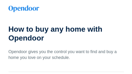 Opendoor example
