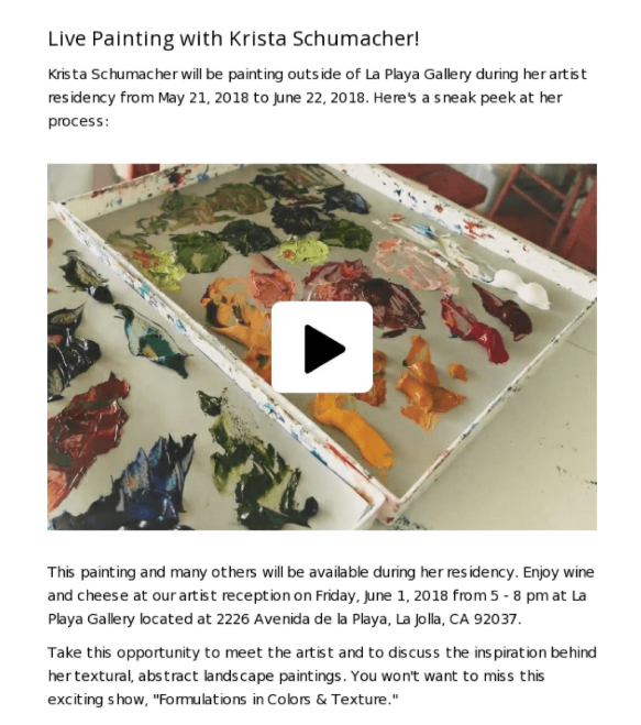 Video newsletter example