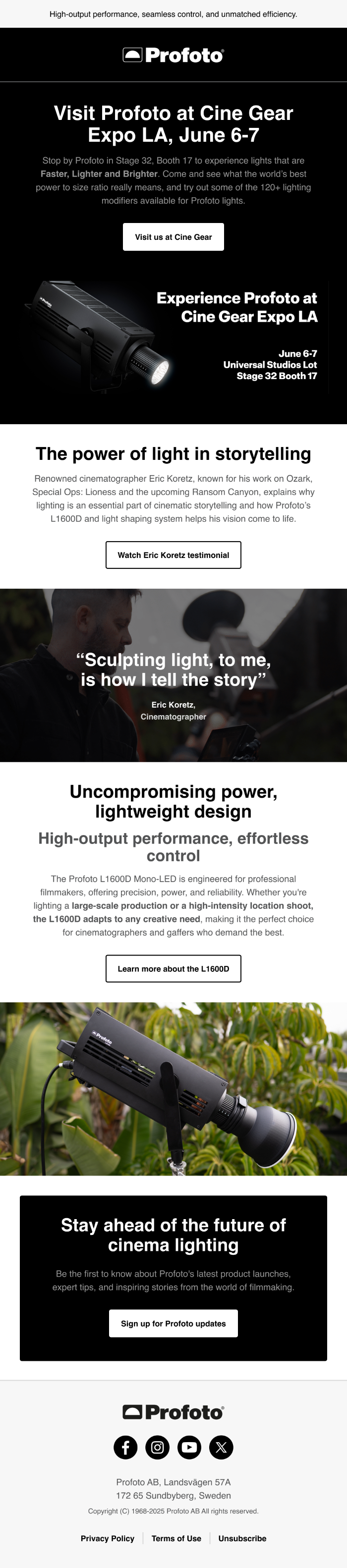 Profoto – Cine Gear